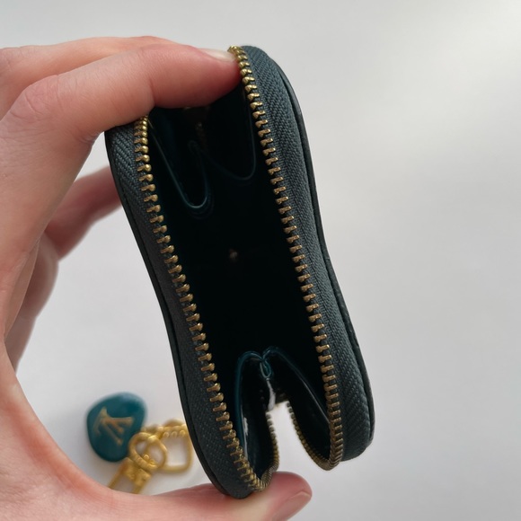 Dark Green Louis Vuitton key chain coin purse - Picture 2 of 2